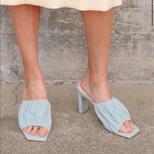 Melodiee Blue Puffy High Heel Sandals